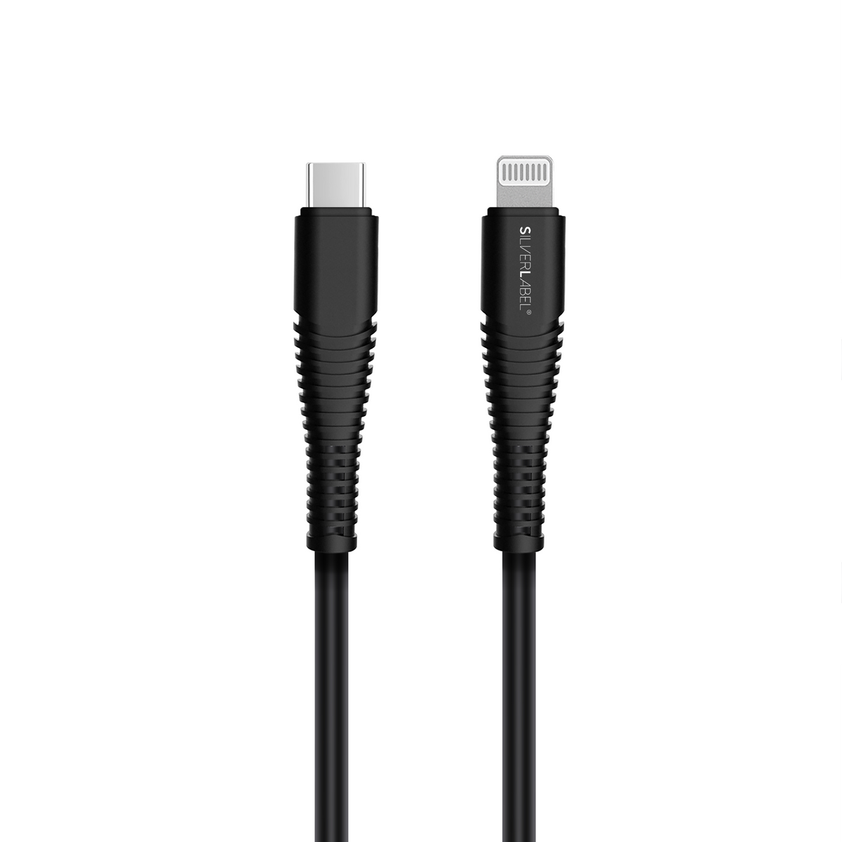 SilverLabel 1m USB-C to Lighting Cable Black