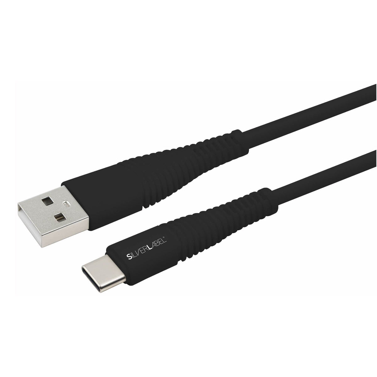 SilverLabel 1m USB-A to USB-C Cable Black