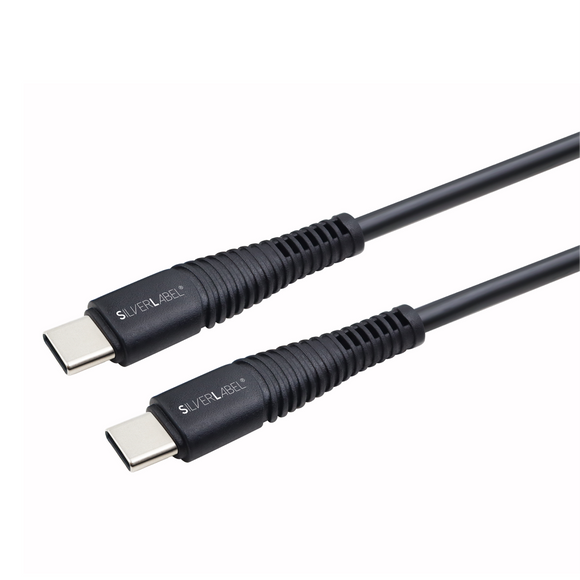 SilverLabel 1m USB-C to USB-C Cable Black