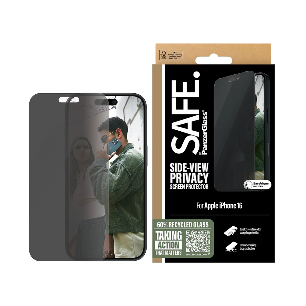 SAFE. by PanzerGlass™ Privacy Screen Protector Apple iPhone 16 - 0
