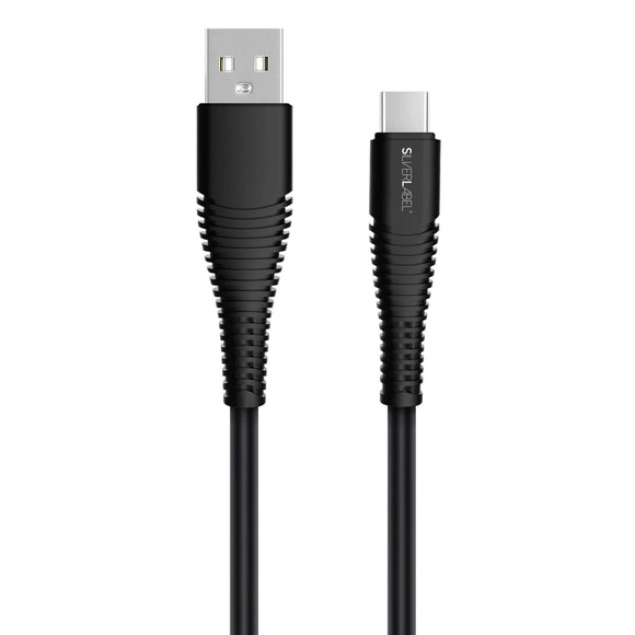 SilverLabel 1m USB-A to USB-C Cable Black 